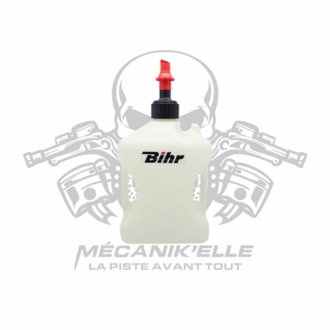 Bidon d'essence BIHR Home Track homologué TÜV blanc 20L
