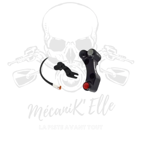 Commodo gauche Jetprime avec collier BRSX pour BMW S1000RR 15-18 équipée d'un tableau de bord I2M