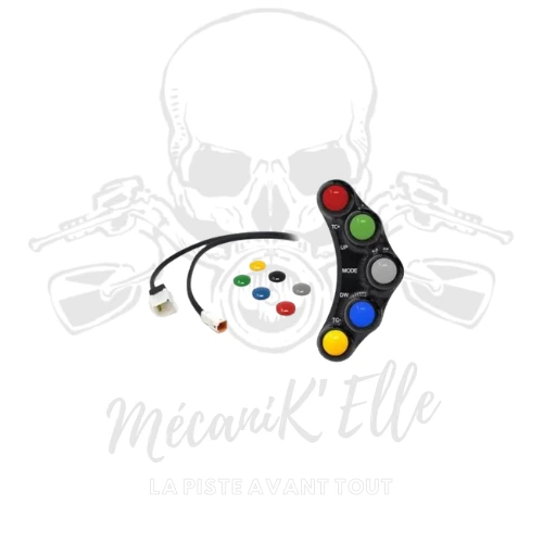 [30-078-PLSR009TC-N] Commodo gauche racing Jetprime pour Aprilia RSV4 11-16/Tuono V4 11-16