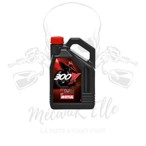 Huile moteur Motul 300V 4T 5W-40 4L