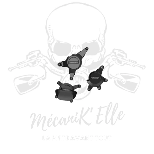 [Référence : 02-GBCBR10002008SET] Kit protection carter GB Racing pour Honda CBR1000RR 08-16